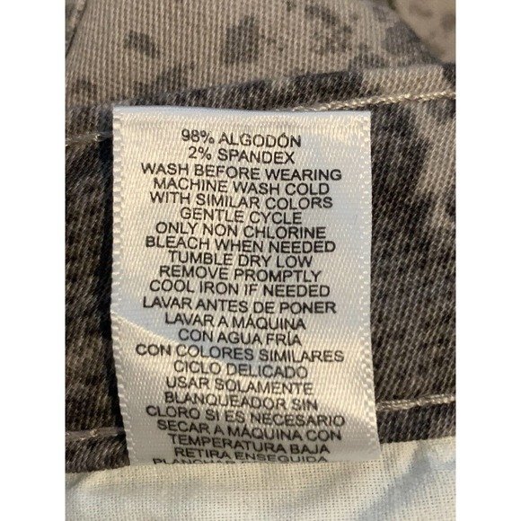 French Connection Python Animal Print Gray Beige Skinny Pants Stretch New 8P - Picture 4 of 8